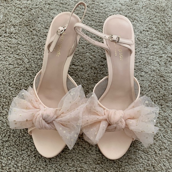 Kate Spade Pink Bow Heels - Picture 3 of 4